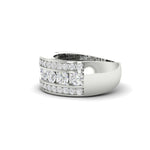 Load image into Gallery viewer, 2Ct Round Moissanite Men's Wedding Band Ring 14K White Gold Plated