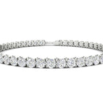 Load image into Gallery viewer, 7.50 Ct Round Cut Moissanite Tennis Bracelet 14K White Gold Plated
