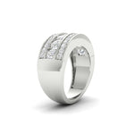 Load image into Gallery viewer, 2Ct Round Moissanite Men's Wedding Band Ring 14K White Gold Plated