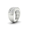2.33Ct Round Moissanite Men's Wedding Band Ring 14K White Gold Plated