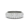 3.92 CT Round Cut Moissanite Men Wedding Band Ring 14K White Gold Plated