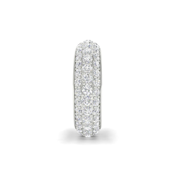 3.92 CT Round Cut Moissanite Men Wedding Band Ring 14K White Gold Plated