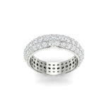 Load image into Gallery viewer, 2.50 CT Round Cut Moissanite Men Wedding Band Ring 14K White Gold Plated