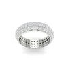 3.92 CT Round Cut Moissanite Men Wedding Band Ring 14K White Gold Plated