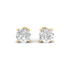 4Ct Round Moissanite Women's Stud Earrings 14K White Gold Plated