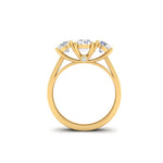 Load image into Gallery viewer, 2.10Ct Round Cut Moissanite Three Stone Engagement Ring 14K White Gold Plated