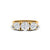 2Ct Round Cut Moissanite Three Stone Engagement Ring 14K Yellow Gold Plated