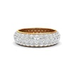 3.92 CT Round Cut Moissanite Men Wedding Band Ring 14K White Gold Plated