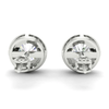 2.94Ct Round Cut Moissanite Halo Stud Earrings 14K Gold Plated Screw Back