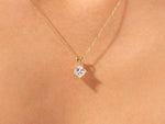 Load image into Gallery viewer, Princess Cut Moissanite Solitaire Pendant 14K Gold Plated