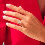 Load image into Gallery viewer, Marquise Cut Real Moissanite 4 Prong Solitaire Ring 14K Gold Plated