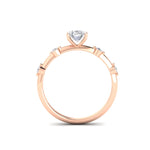 Load image into Gallery viewer, 1Ct Oval Cut Moissanite Solitaire Engagement Ring 14K Yellow Gold Plated