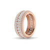 4Ct Round Cut Moissanite Men's Wedding Band Ring 14K Yellow Gold Plated
