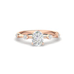 Load image into Gallery viewer, 1Ct Oval Cut Moissanite Solitaire Engagement Ring 14K Yellow Gold Plated