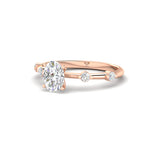 Load image into Gallery viewer, 1Ct Oval Cut Moissanite Solitaire Engagement Ring 14K Yellow Gold Plated