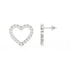 1 Ct Round Cut Moissanite Heart Stud Earrings in 14K Gold Plated
