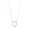 0.34Ct Round Cut Moissanite Circle Pendant Necklace 14K Yellow Gold Plated