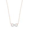 0.33Ct Round Cut Moissanite Infinity Pendant Necklace 14K Yellow Gold Plated