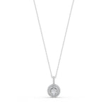 Load image into Gallery viewer, 0.50 Ct Round Cut Moissanite Women's Cluster Necklace Pendant 14K Gold Plated