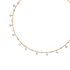 0.76 Ct Round Cut Moissanite Minimalist Chain Necklace In 14K Yellow Gold Plated