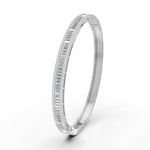 Load image into Gallery viewer, 3.79 Ct Baguette & Round Natural Moissanite Women's Bangle Bracelet 14K Gold Plated