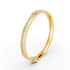 5.50 Ct Round Cut Natural Moissanite Channel Set Bangle Bracelet 14K Gold Plated