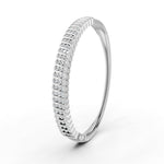 Load image into Gallery viewer, 1.90 Ct Round Cut Natural Moissanite Women's Bangle Bracelets 14K Gold Plated