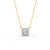 0.30 Ct Round Cut Moissanite Women's Halo Necklace Pendant 14K Gold Plated