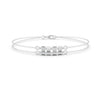 0.27 Ct Round Cut Moissanite Minimalist Bar Chain Bracelet 14K Yellow Gold Plated