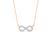 0.33Ct Round Cut Moissanite Infinity Pendant Necklace 14K Yellow Gold Plated
