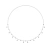 0.76 Ct Round Cut Moissanite Minimalist Chain Necklace In 14K Yellow Gold Plated