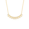 0.29 Ct Round Cut Moissanite Minimalist Chain Necklace 14K Yellow Gold Plated