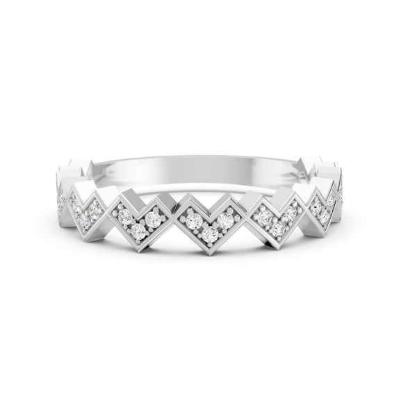 0.14Ct Round Cut Moissanite Half Eternity Band Ring 14K Gold Plated