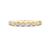 0.84 Ct Round Cut Moissanite Geometric Cluster Link Bracelet 14K Yellow Gold Plated