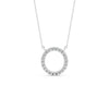 0.34Ct Round Cut Moissanite Circle Pendant Necklace 14K Yellow Gold Plated