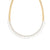 4.51 Ct Round Cut Moissanite Fringe Statement Necklace In 14K Yellow Gold Plated