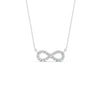 0.33Ct Round Cut Moissanite Infinity Pendant Necklace 14K Yellow Gold Plated
