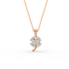 3.21 Ct Heart Cut Moissanite Women's Heart Necklace Pendant 14K Gold Plated