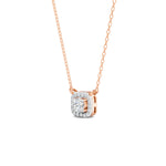 Load image into Gallery viewer, 0.30 Ct Round Cut Moissanite Women's Halo Necklace Pendant 14K Gold Plated