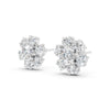 8.45Ct Rund & Oval Cut Moissanite Flower Stud Earrings 14K Gold Plated