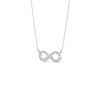 0.33Ct Round Cut Moissanite Infinity Pendant Necklace 14K Yellow Gold Plated