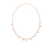 0.76 Ct Round Cut Moissanite Minimalist Chain Necklace In 14K Yellow Gold Plated