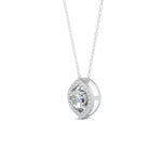 Load image into Gallery viewer, 0.56 Ct Round Cut Moissanite Women's Cluster Necklace Pendant 14K Gold Plated