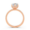 2.09Ct Pear Cut Moissanite Hidden Halo Engagement Ring 14K Gold Plated