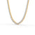 17.54 Ct Round Cut Graduation Moissanite Tennis Necklace 14K Yellow Gold Plated