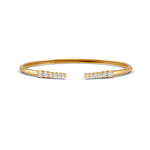 Load image into Gallery viewer, 0.15 Ct Round Cut Natural Moissanite Women's Bangle Bracelets 14K Gold Plated