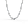 17.54 Ct Round Cut Graduation Moissanite Tennis Necklace 14K Yellow Gold Plated