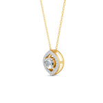 Load image into Gallery viewer, 0.56 Ct Round Cut Moissanite Women's Cluster Necklace Pendant 14K Gold Plated
