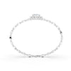1.70 Ct Round Cut Moissanite Geometric Link Bracelet 14K Yellow Gold Plated