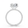 3.53Ct Cushion Cut Moissanite Hidden Halo Engagement Ring 14K Gold Plated
